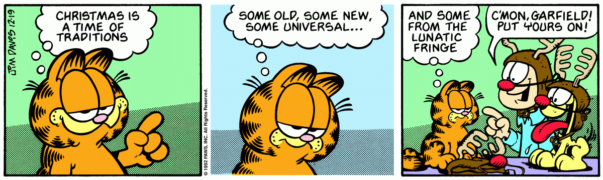 Garfield, December 19, 1992