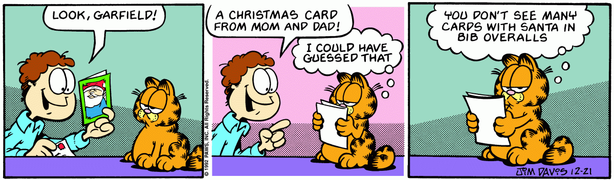 Garfield, December 21, 1992