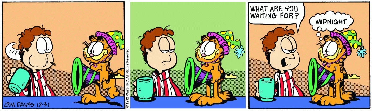 Garfield, December 31, 1992
