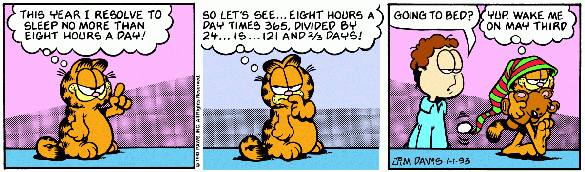Garfield, January 1, 1993