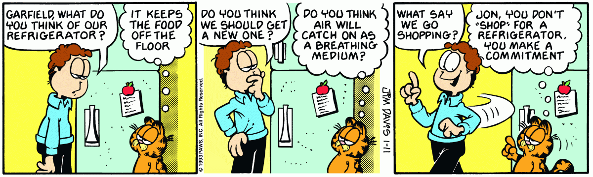 Garfield, January 11, 1993