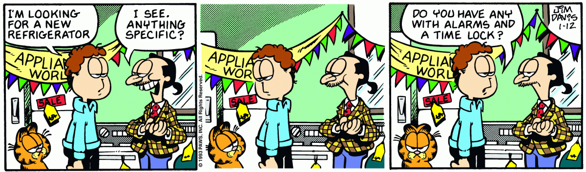Garfield, January 12, 1993