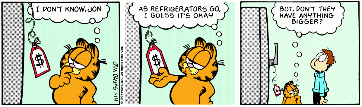 Garfield, January 14, 1993