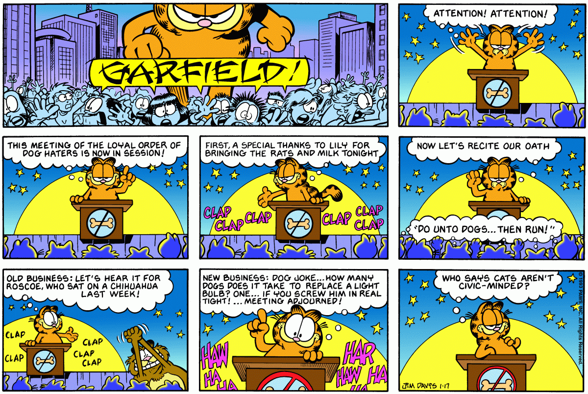 Garfield, January 17, 1993
