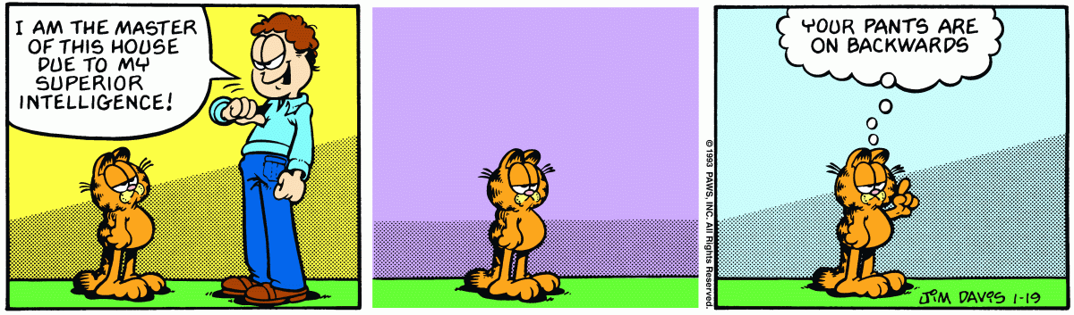 Garfield comic strip for Tuesday, January 19, 1993
