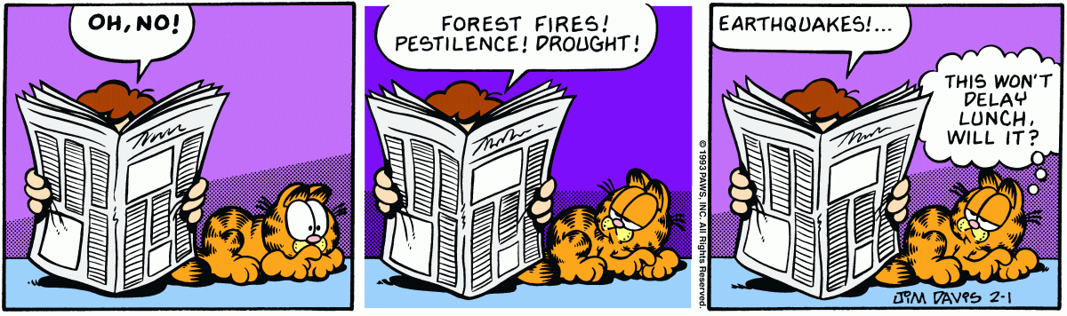 Garfield, February 1, 1993
