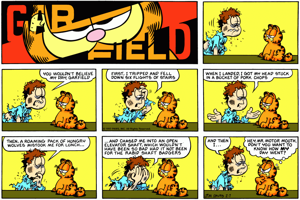 Garfield, February 7, 1993