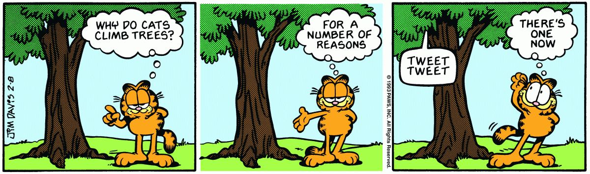 Garfield, February 8, 1993