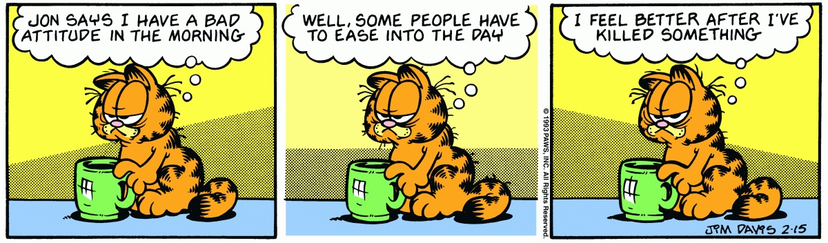 Garfield, February 15, 1993