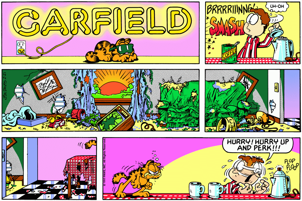 Garfield, February 21, 1993