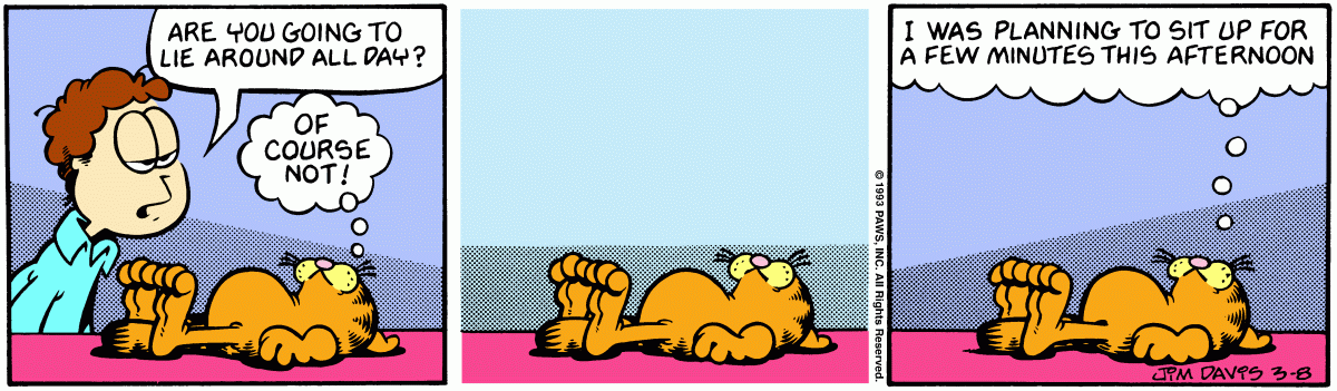Garfield, March 8, 1993
