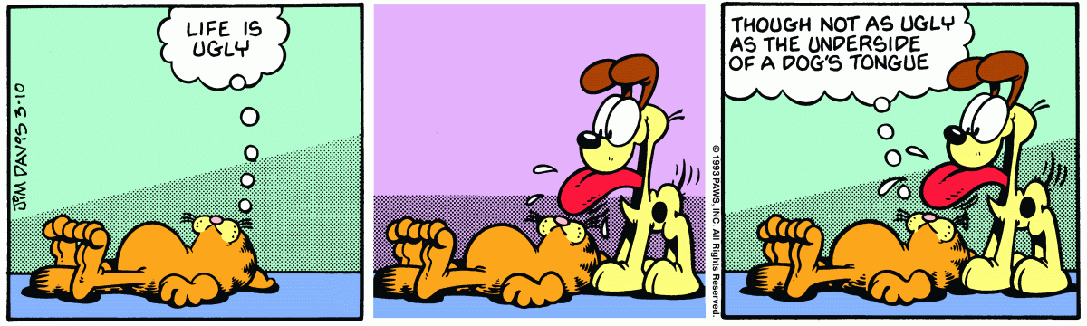 Garfield comic strip for Wednesday, March 10, 1993