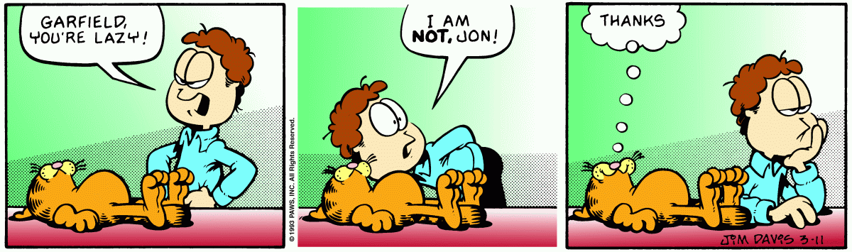 Garfield, March 11, 1993