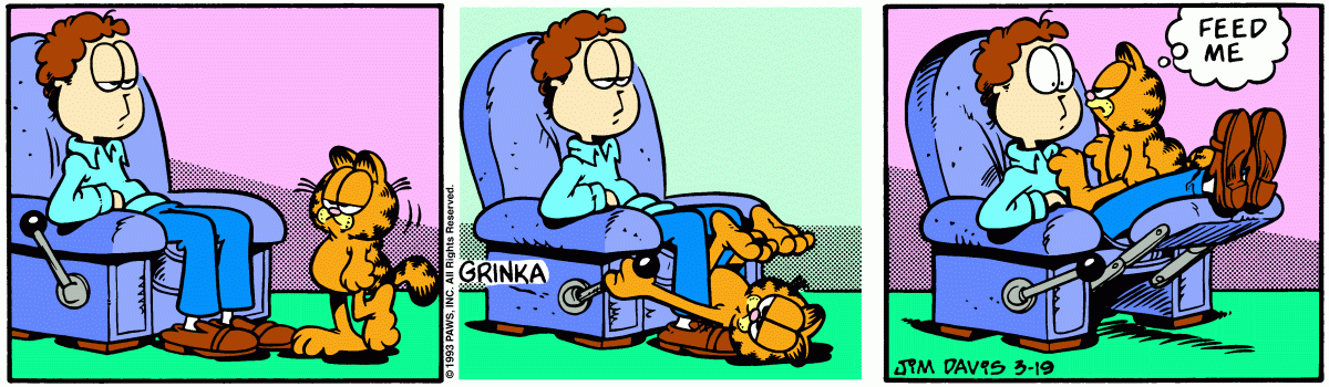 Garfield comic strip for Friday, March 19, 1993