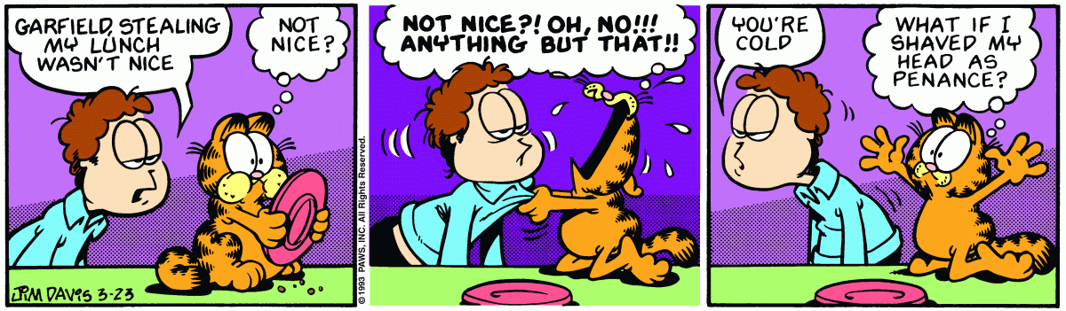 Garfield, March 23, 1993