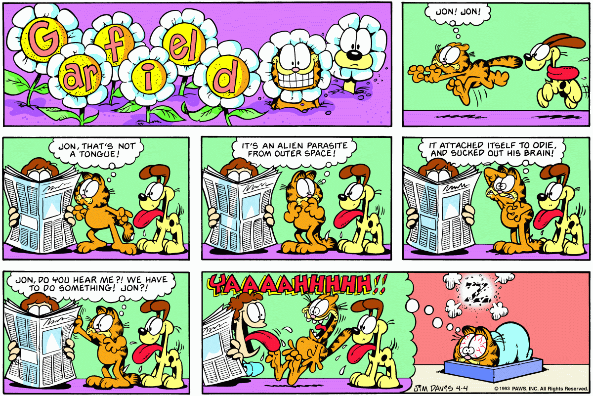 Garfield, April 4, 1993