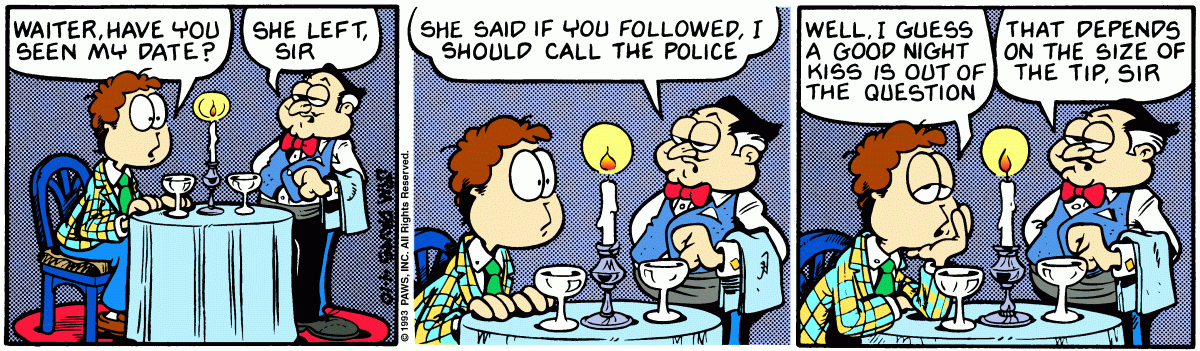 Garfield comic strip for Saturday, April 10, 1993