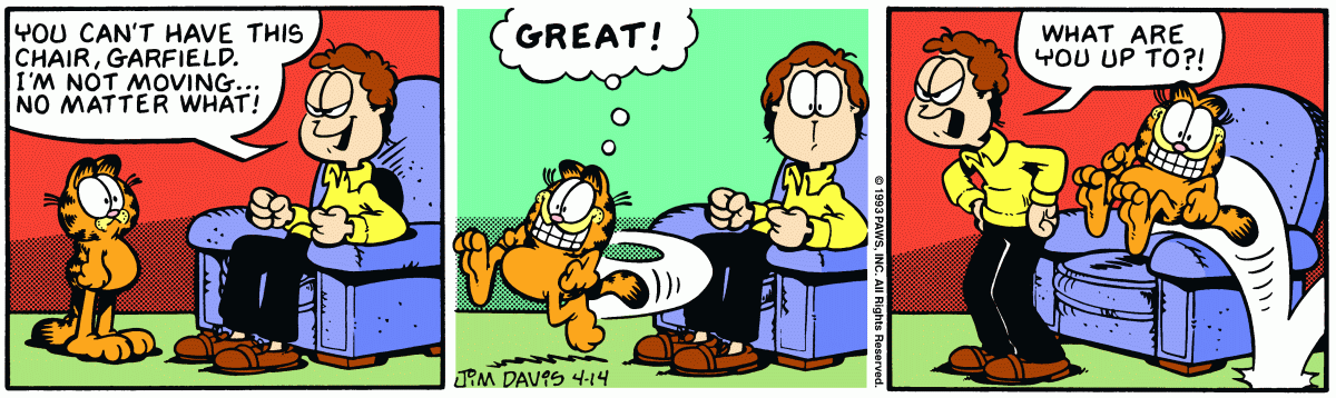 Garfield comic strip for Wednesday, April 14, 1993