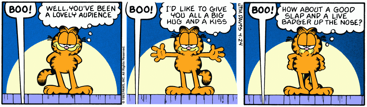 Garfield comic strip for Saturday, April 24, 1993