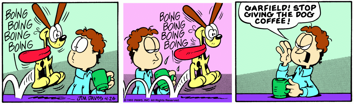 Garfield comic strip for Monday, April 26, 1993