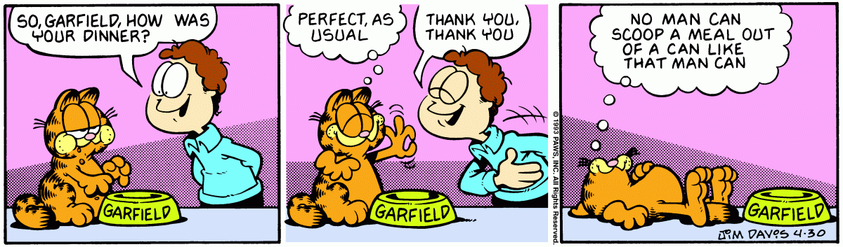 Garfield, April 30, 1993
