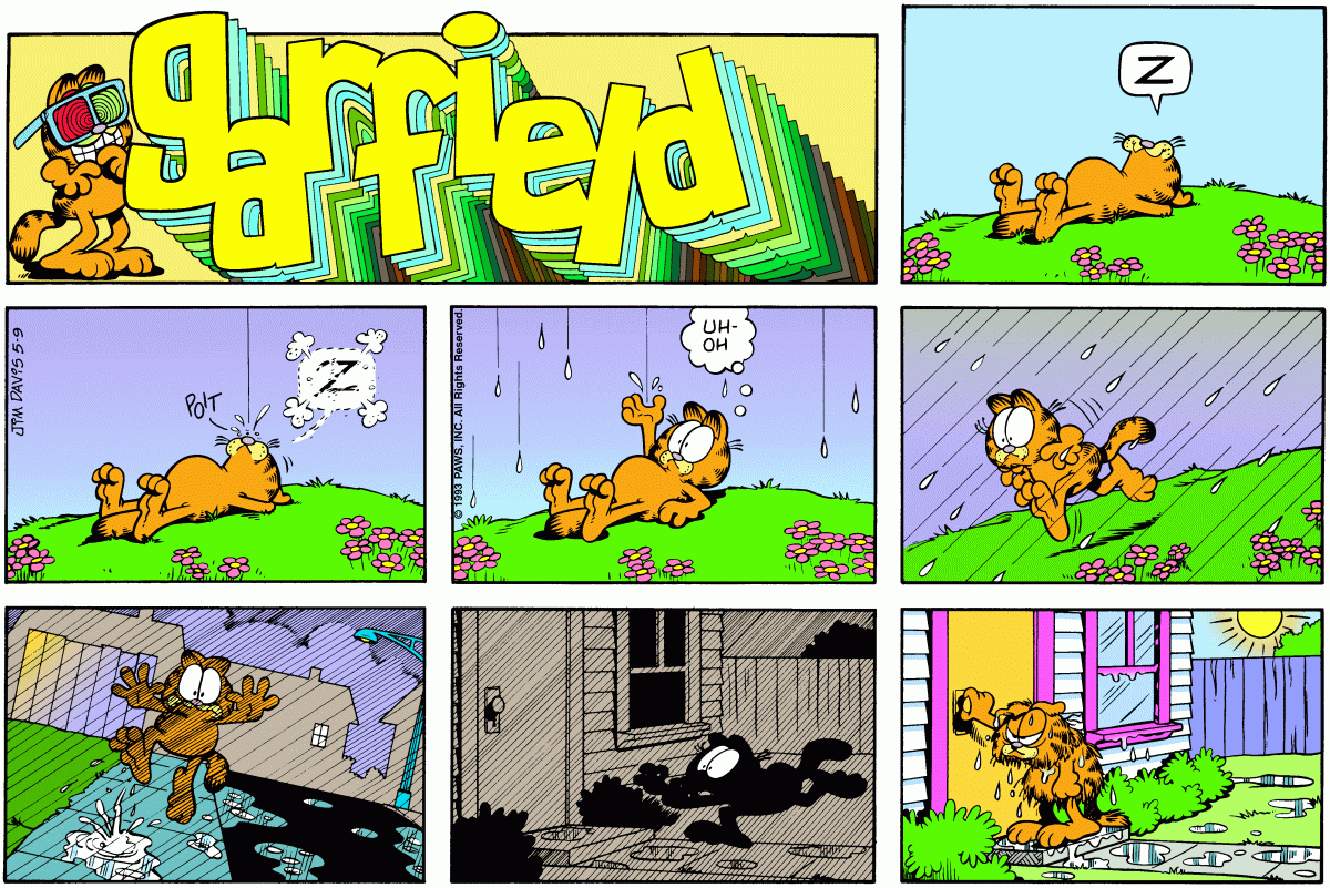 Garfield comic strip for Sunday, May 9, 1993