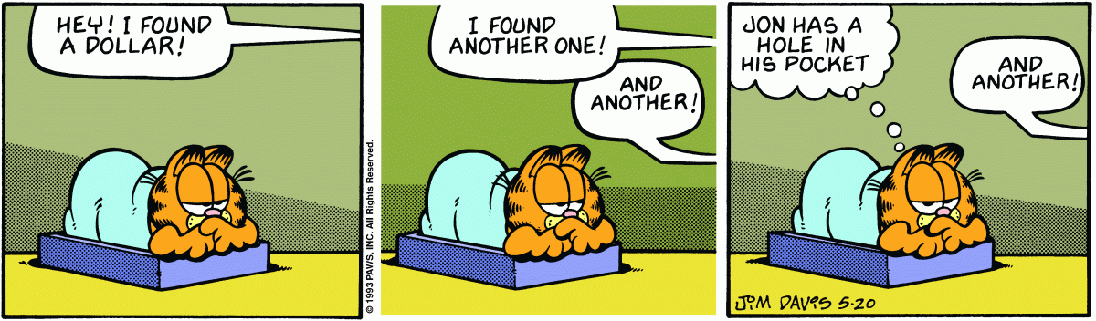 Garfield comic strip for Thursday, May 20, 1993