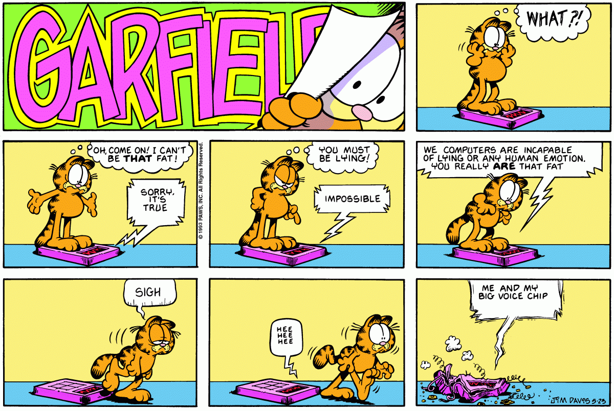 Garfield comic strip for Sunday, May 23, 1993
