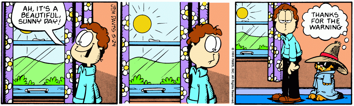 Garfield comic strip for Monday, May 24, 1993