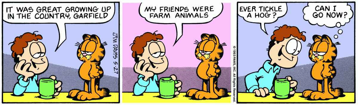 Garfield comic strip for Thursday, May 27, 1993