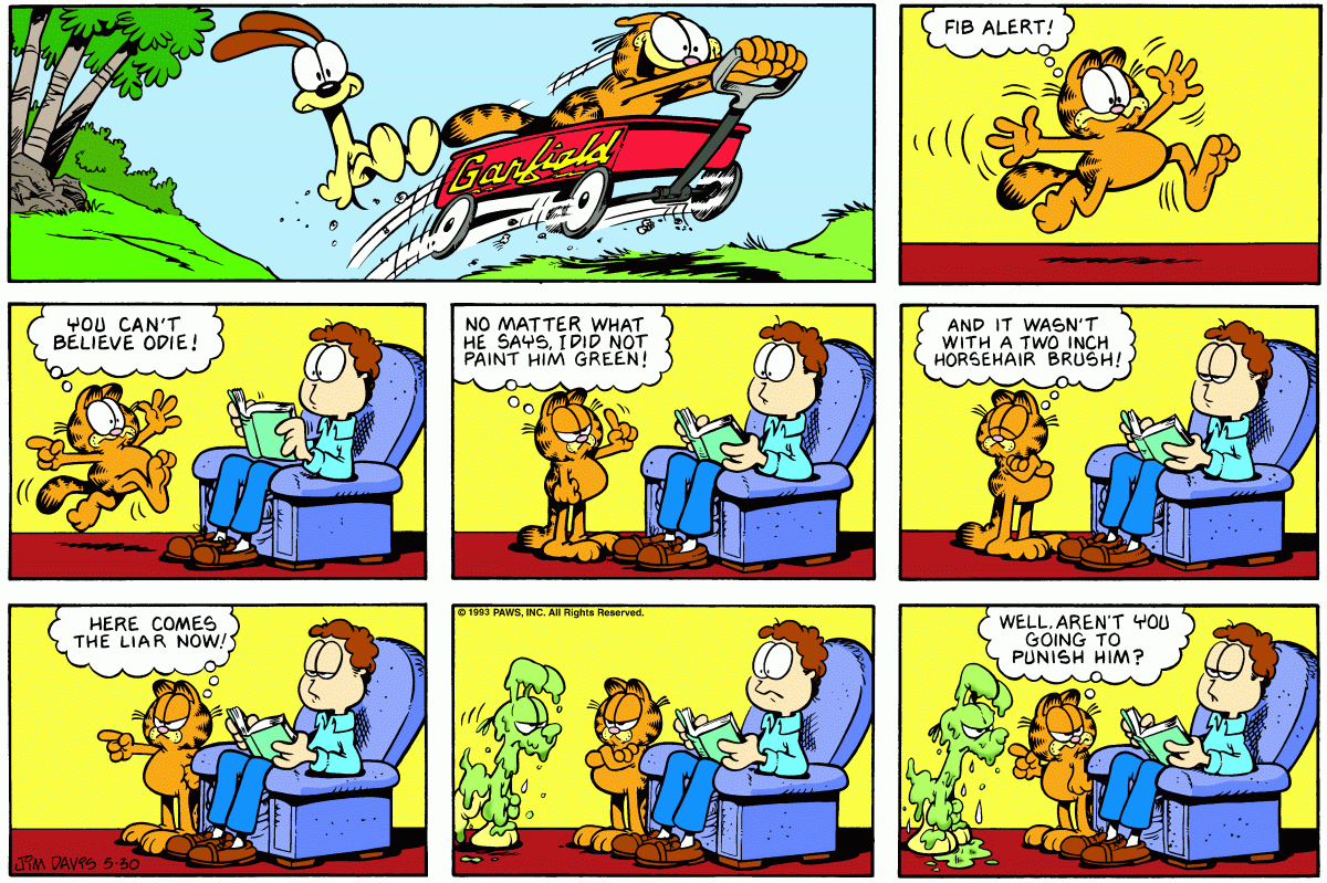 Garfield comic strip for Sunday, May 30, 1993