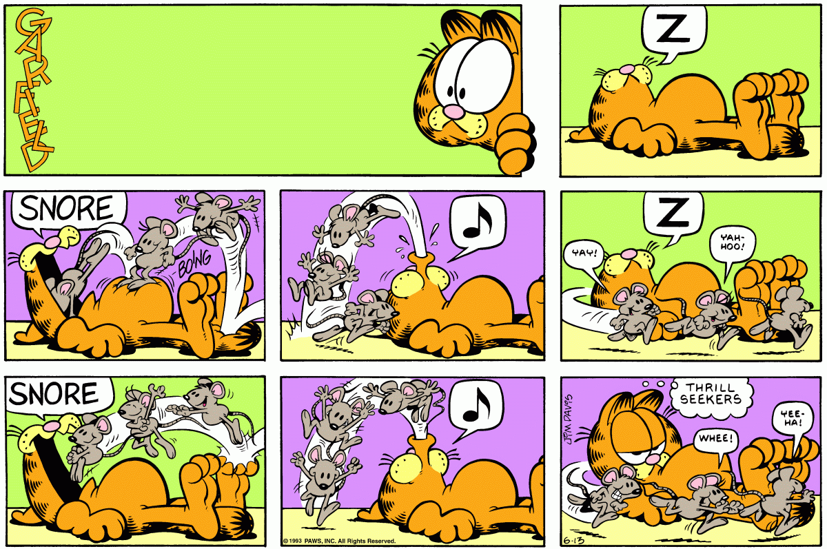 Garfield comic strip for Sunday, June 13, 1993