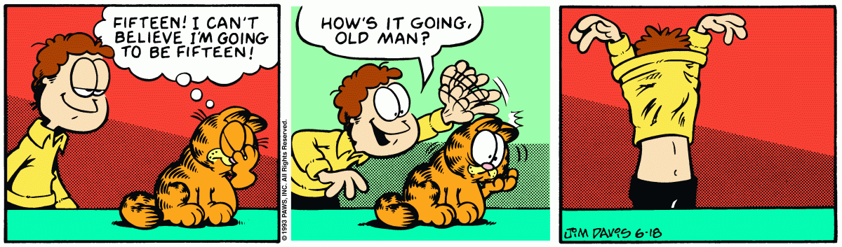 Garfield comic strip for Friday, June 18, 1993