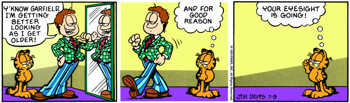 Garfield comic strip for Friday, July 9, 1993