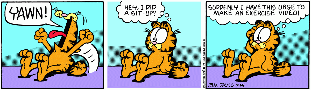 Garfield comic strip for Thursday, July 15, 1993