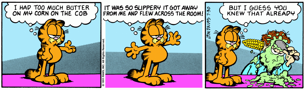 Garfield, July 30, 1993