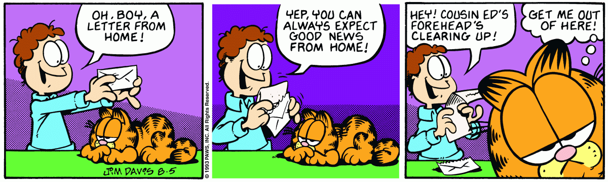 Garfield, August 5, 1993