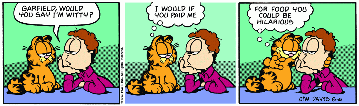 Garfield, August 6, 1993