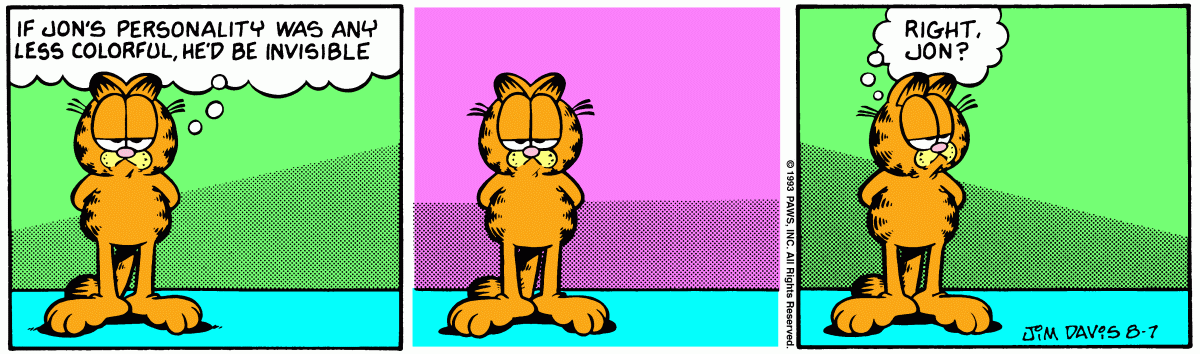 Garfield, August 7, 1993
