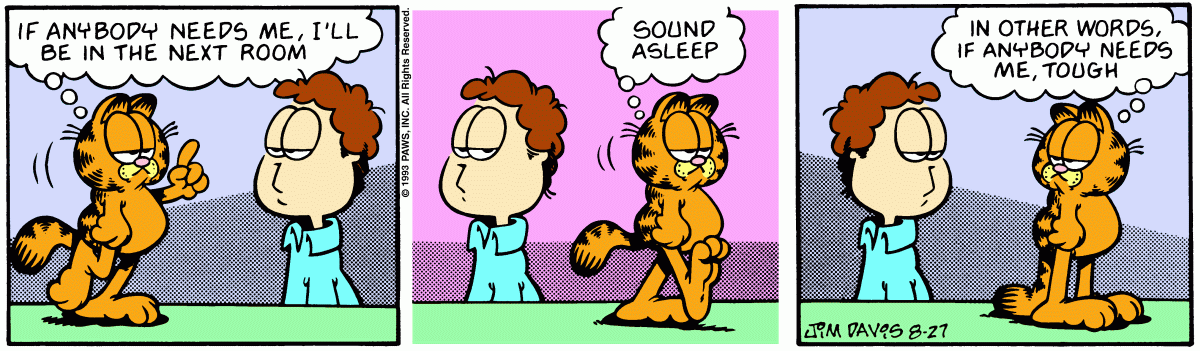 Garfield, August 27, 1993