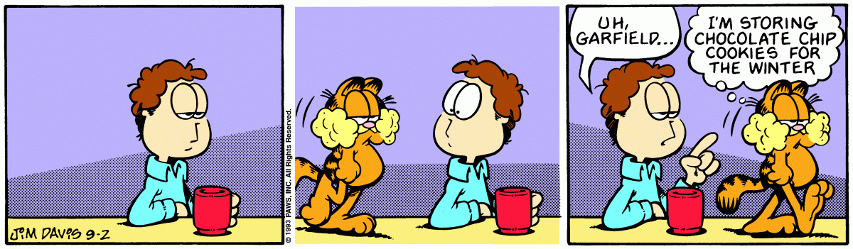Garfield comic strip for Thursday, September 2, 1993