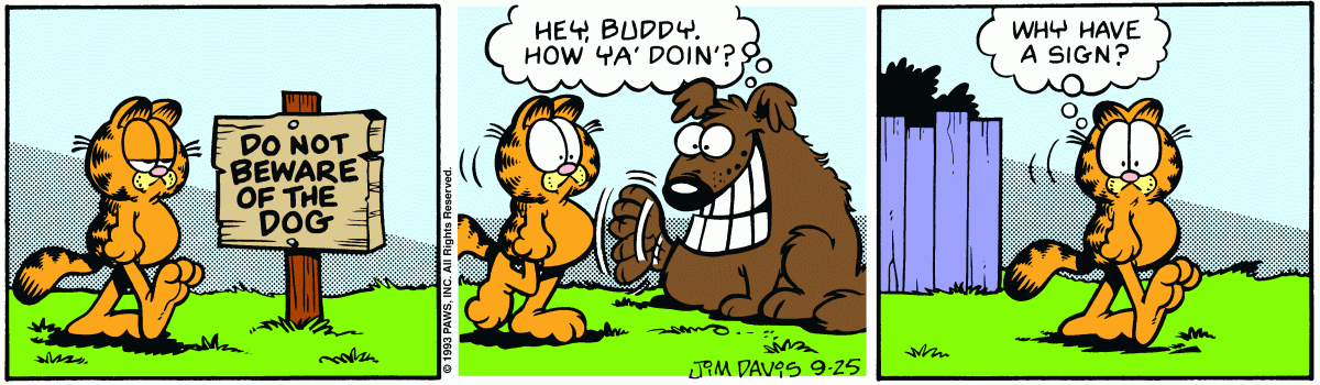 Garfield, September 25, 1993