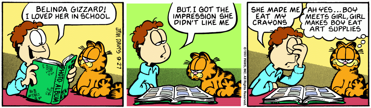 Garfield, September 27, 1993