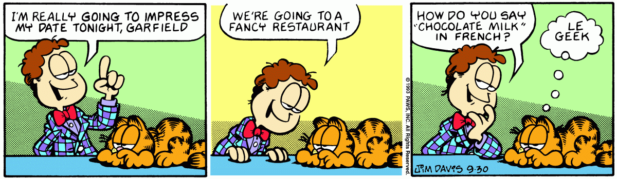 Garfield, September 30, 1993