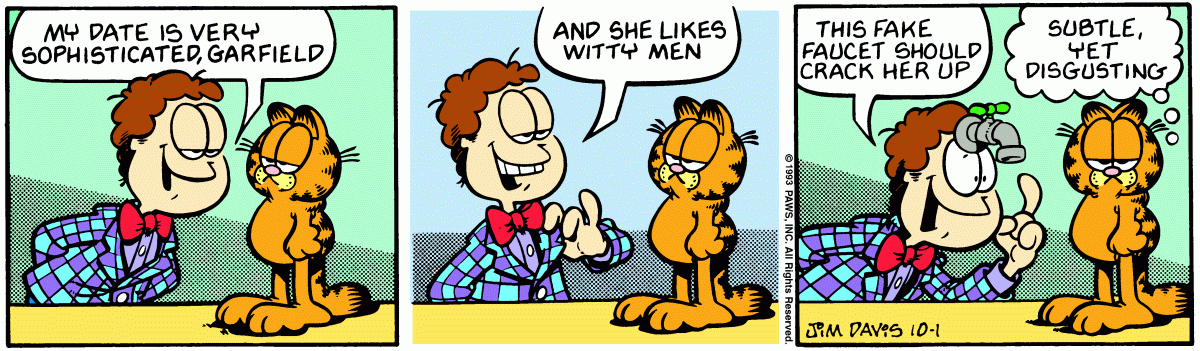Garfield, October 1, 1993