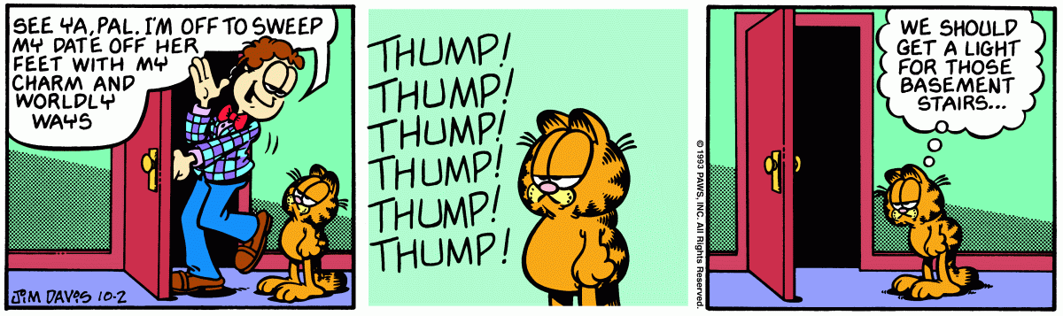 Garfield comic strip for Saturday, October 2, 1993