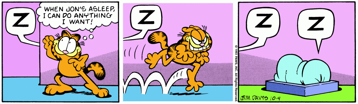 Garfield comic strip for Monday, October 4, 1993