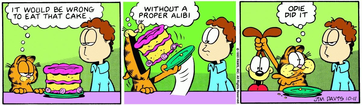 Garfield, October 11, 1993
