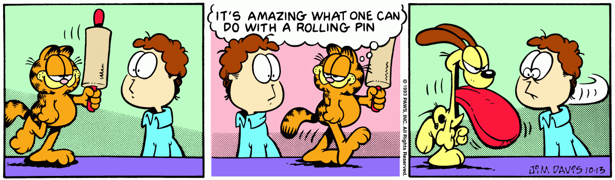 Garfield comic strip for Wednesday, October 13, 1993