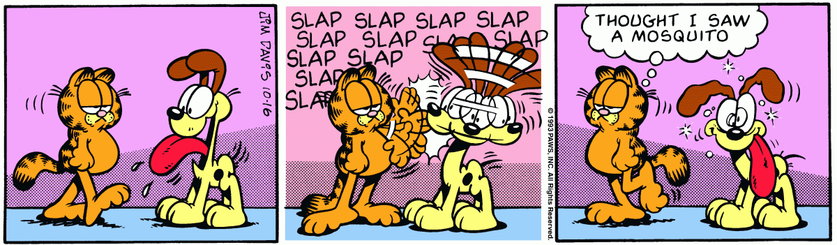 Garfield comic strip for Saturday, October 16, 1993